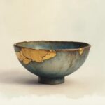 KKintsugi. Die Kunst, zerbrochene Keramik mit Gold zu flicken