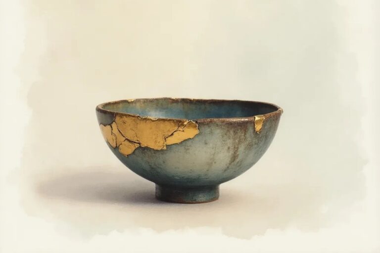 KKintsugi. Die Kunst, zerbrochene Keramik mit Gold zu flicken
