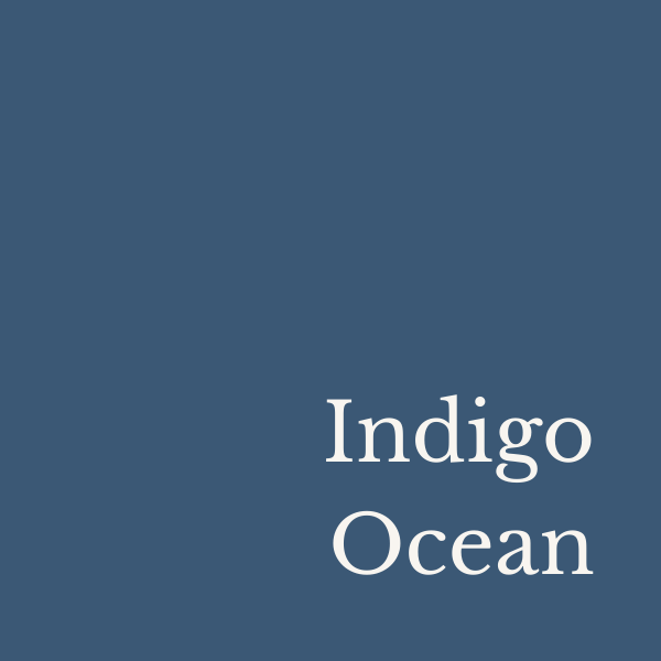 Infografik in einem Dunkelblau und dem Schriftzug: Indigo Ocean