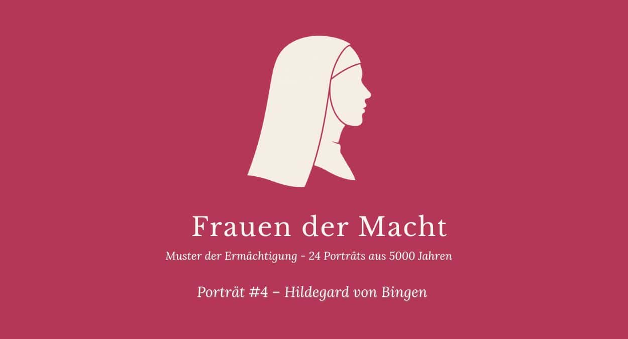 Seriencover Frauen der Macht Porträt #5 Malintzin — himbeerrotes Titelbild mit weiblicher Silhouette im Ornat einer Nonne