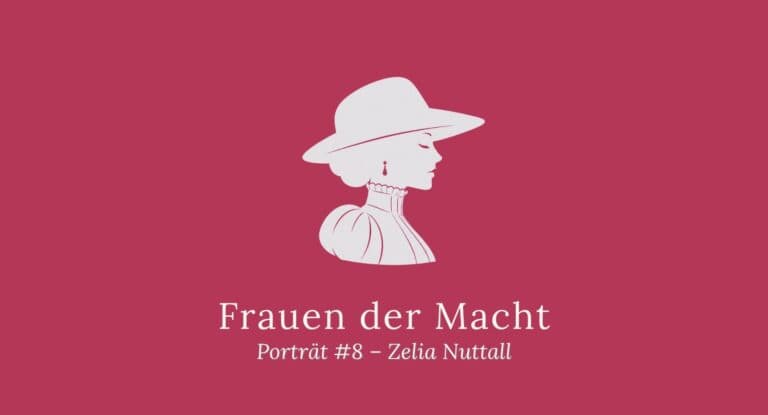 Seriencover Frauen der Macht Porträt #7 Wu Zetian –himbeerrotes Titelbild mit weiblicher Silhouette und Sonnenhut